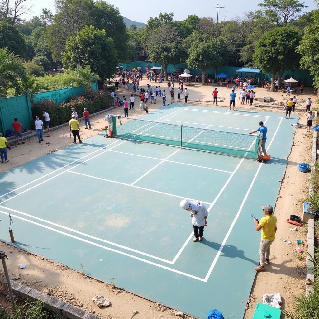 Construction of a New Badminton Court in Thủ Dầu Một in 2017