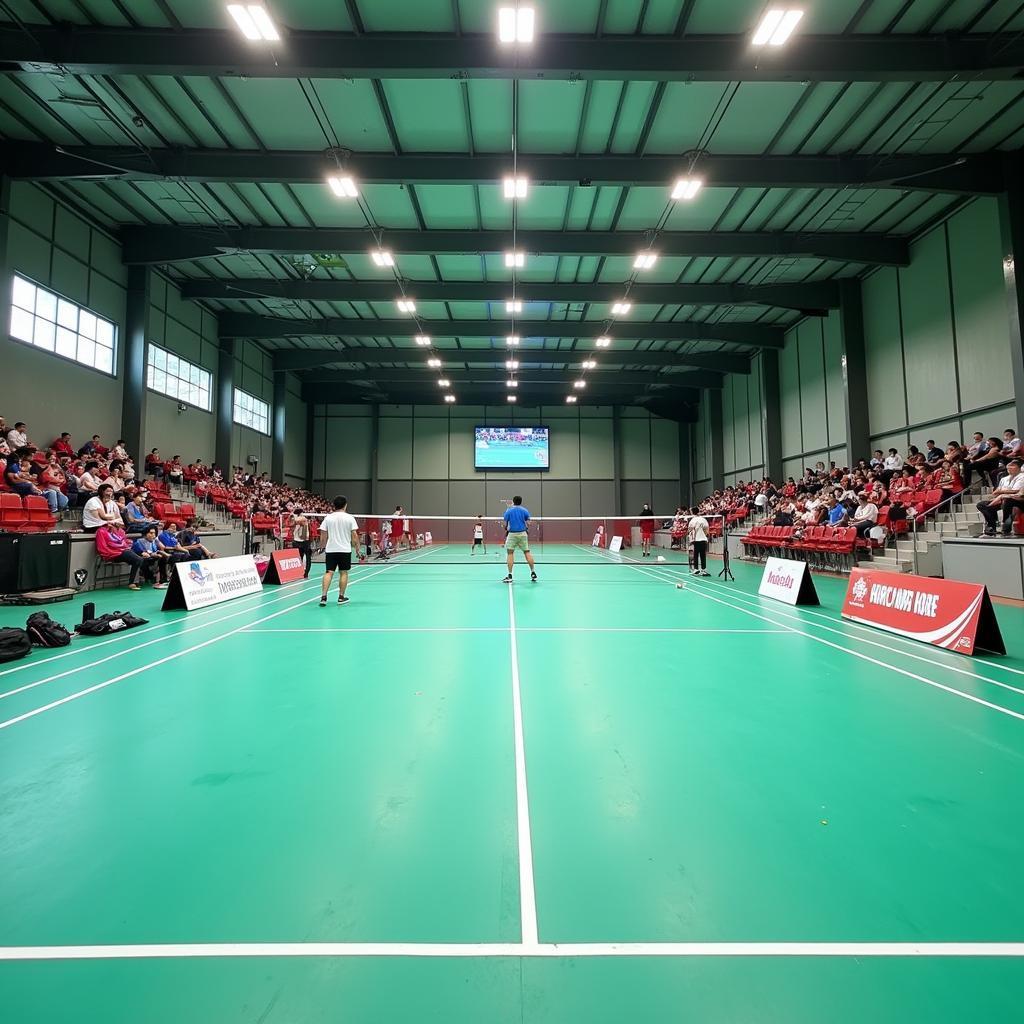 Interior of a New Badminton Court in Thủ Dầu Một in 2017