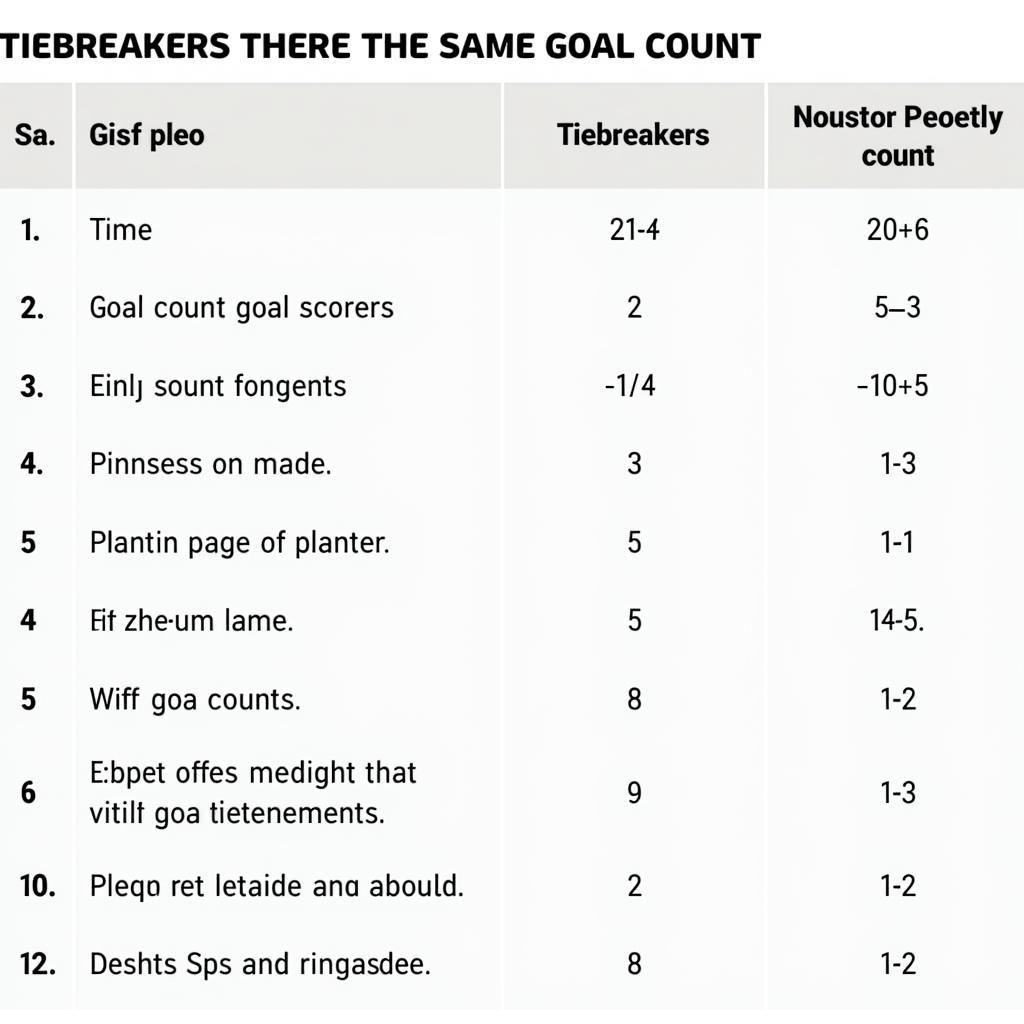 Tiebreaker Scenario Example