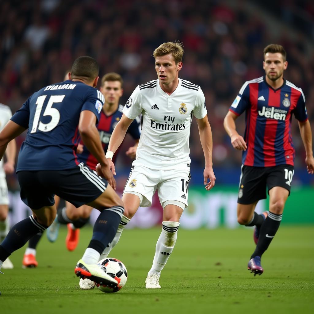 Toni Kroos controlling the game through his passing