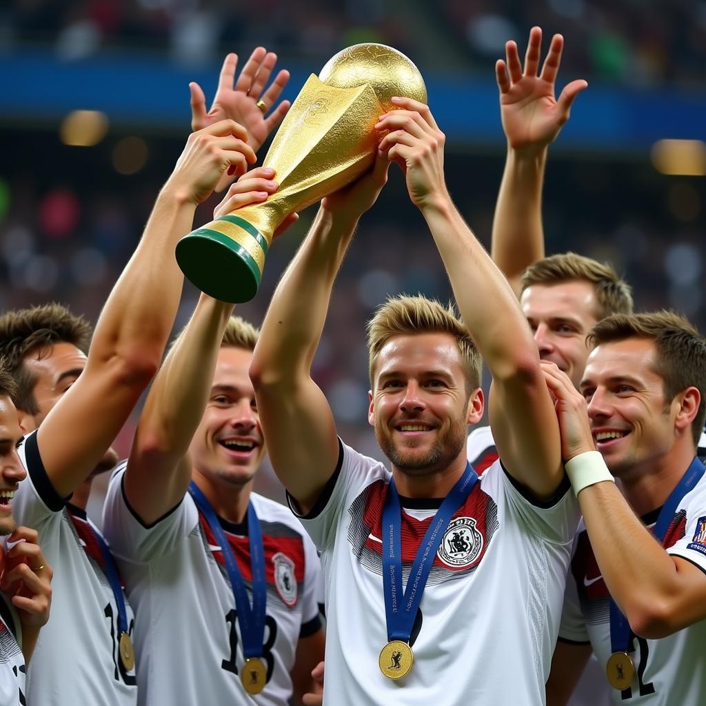 Toni Kroos Celebrating World Cup Win