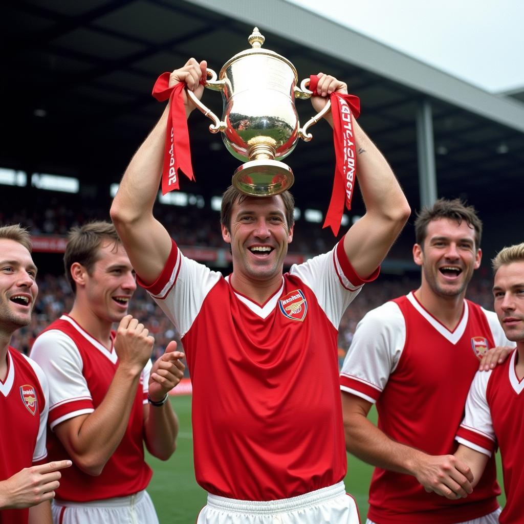 Tony Adams, Arsenal Captain, Leading the Team