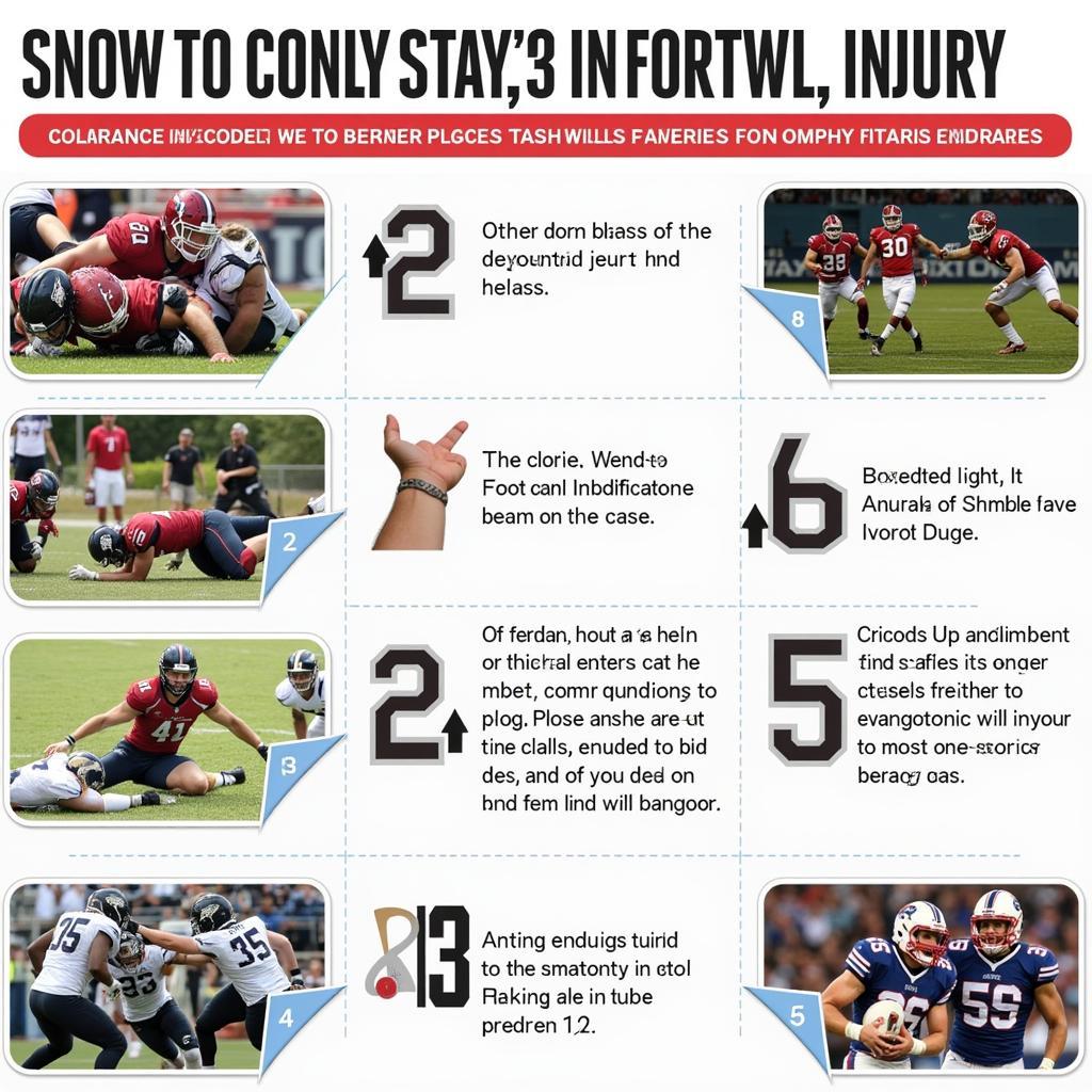 A collage highlighting various player injuries in football