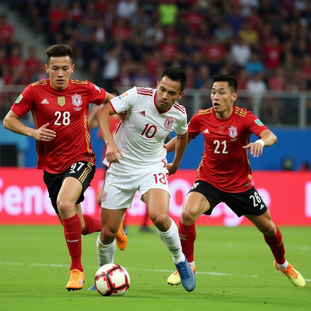 U22 Indonesia in action during the group stages of the SEA Games 30