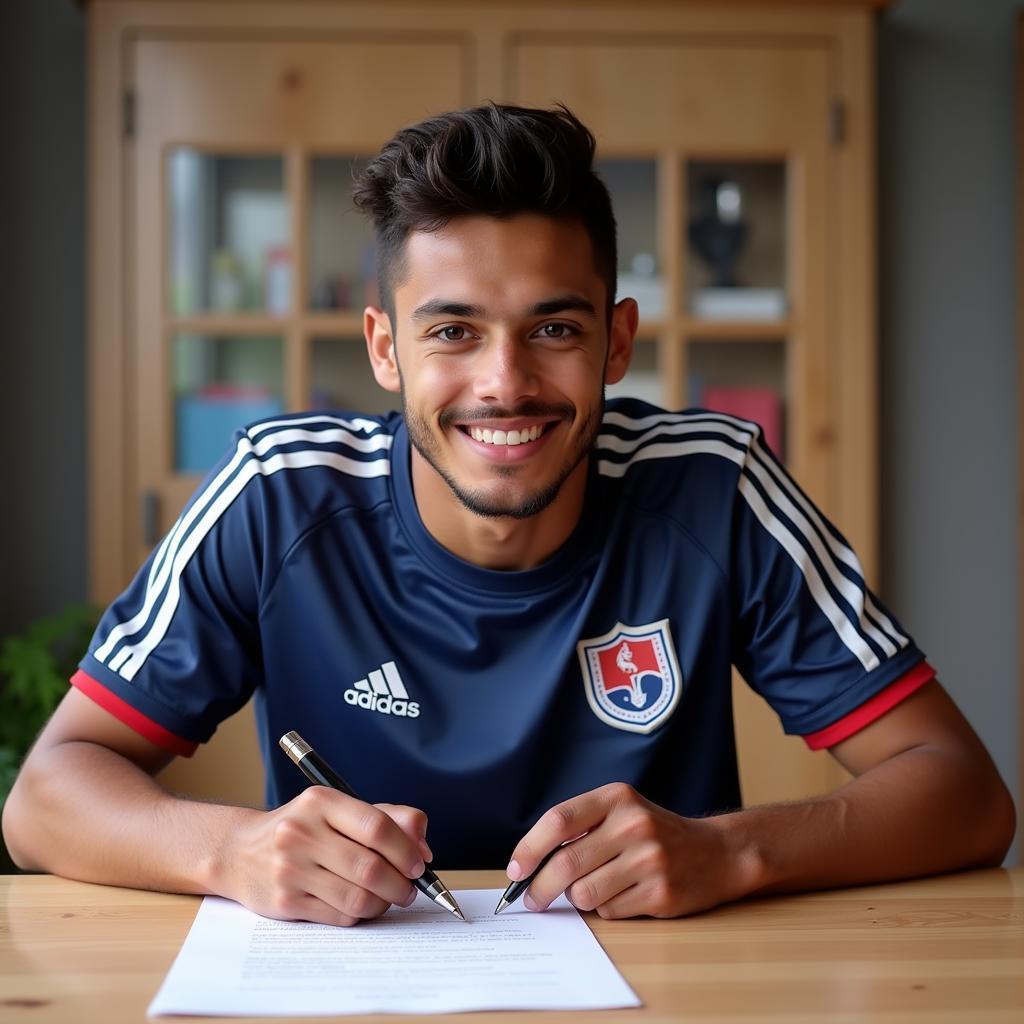 U23 Player Signing Professional Contract