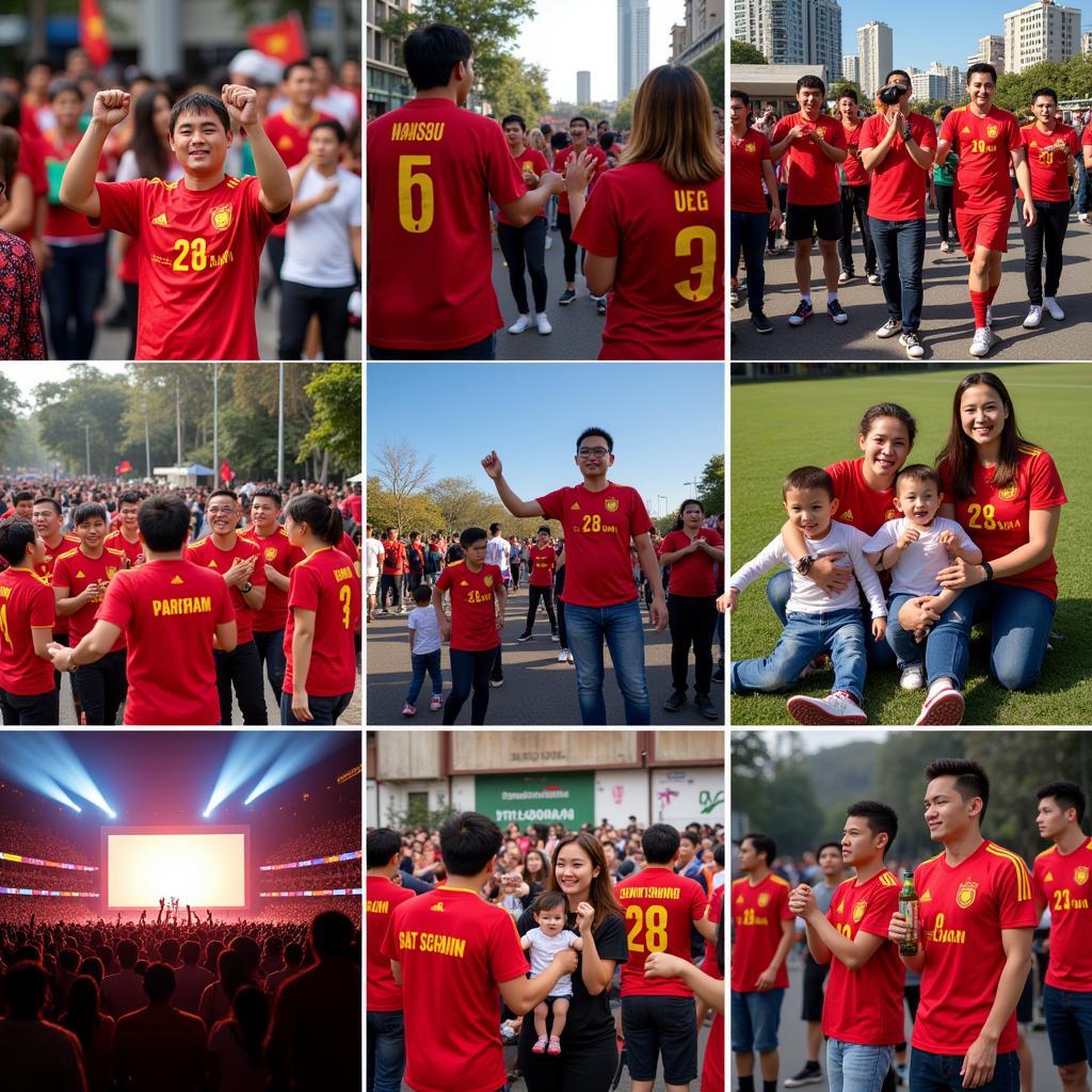 U23 Vietnam Fans Celebrating in Different Hometowns