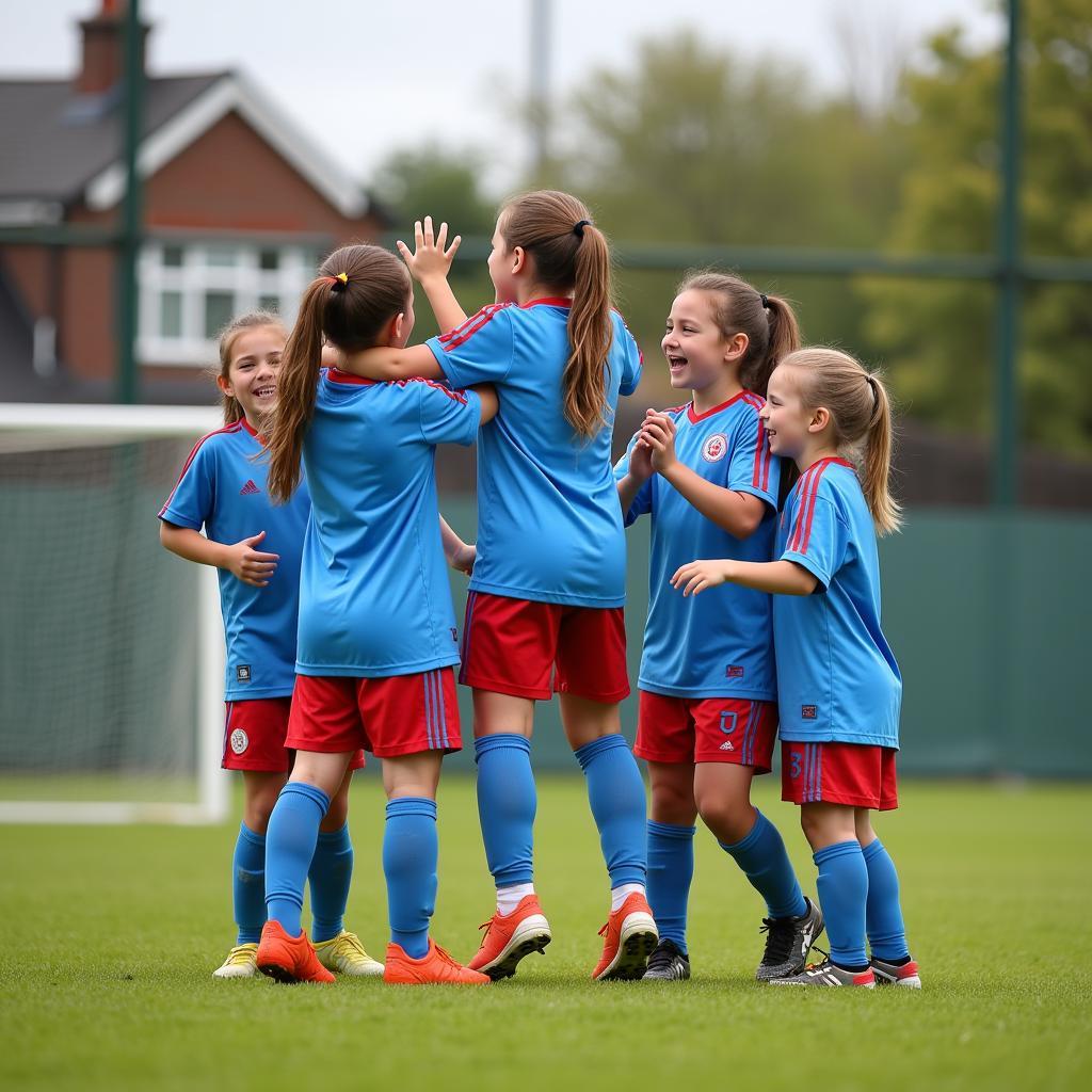 U6leen Team Celebrating a Goal