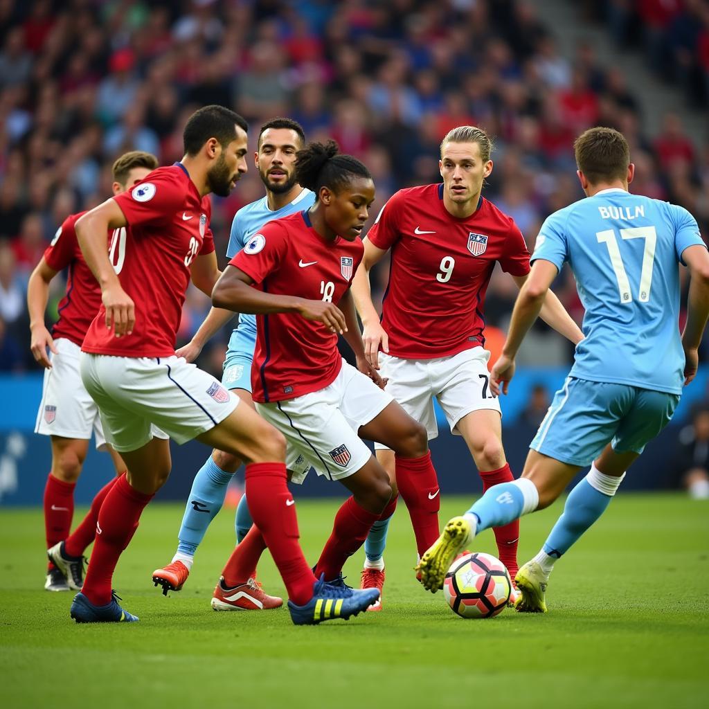 US Men's National Soccer Team in Action