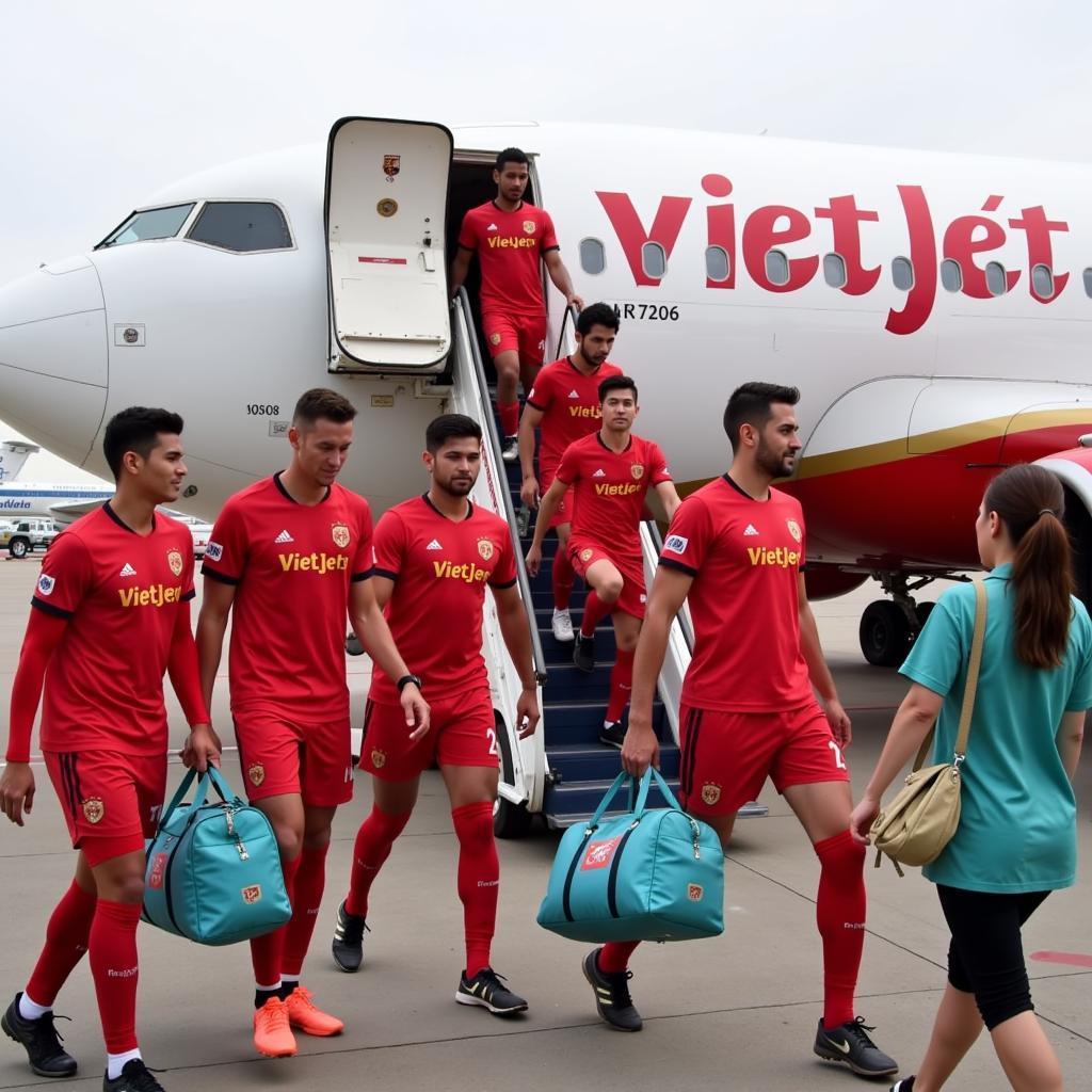 Vietjet Air Football Team Arrival