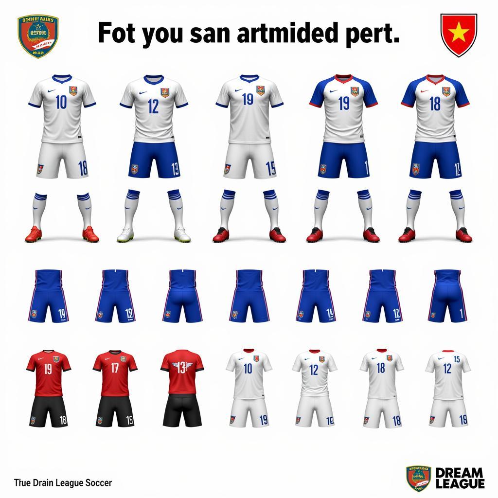 Vietnam Away Kit Options for Dream League Soccer