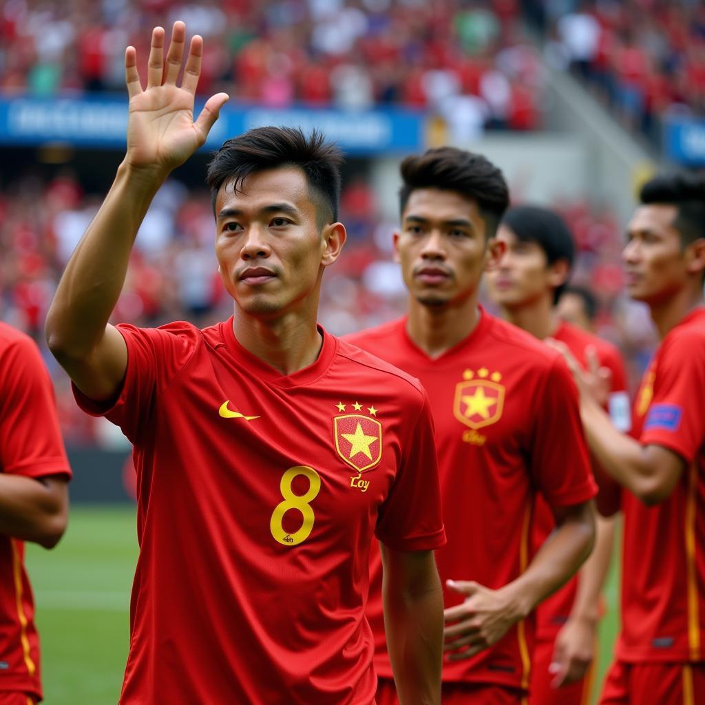 Vietnam Team Leaving the Field