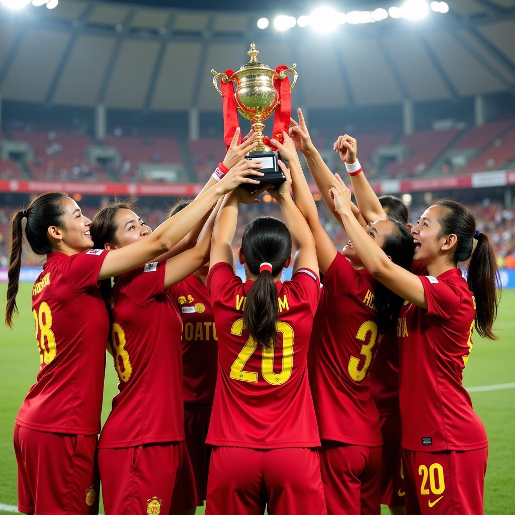 Vietnam Women's Football Team Celebrates SEA Games 30 Victory