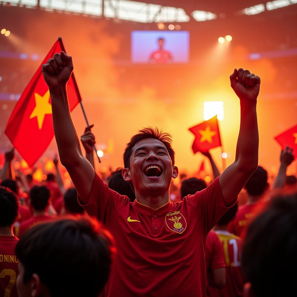 Vietnamese Football Fans Celebrating in 2019