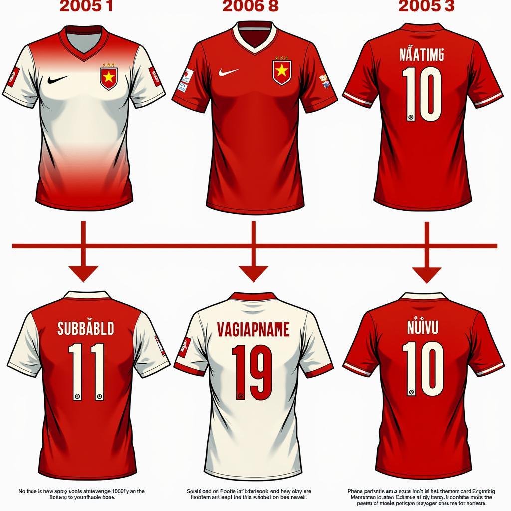 Vietnamese Football Jersey Numbers Through the Years