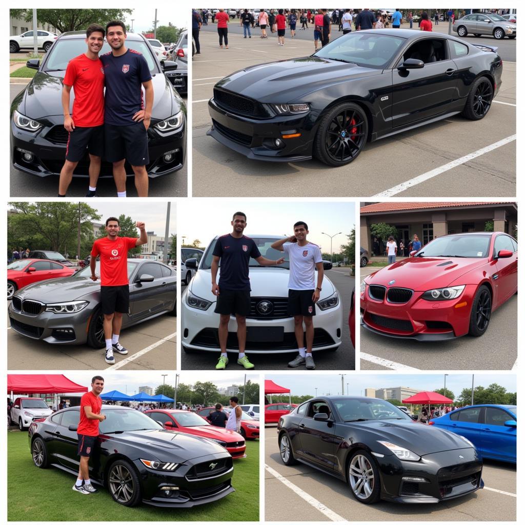 Vietnamese Football Players Participating in Car Events