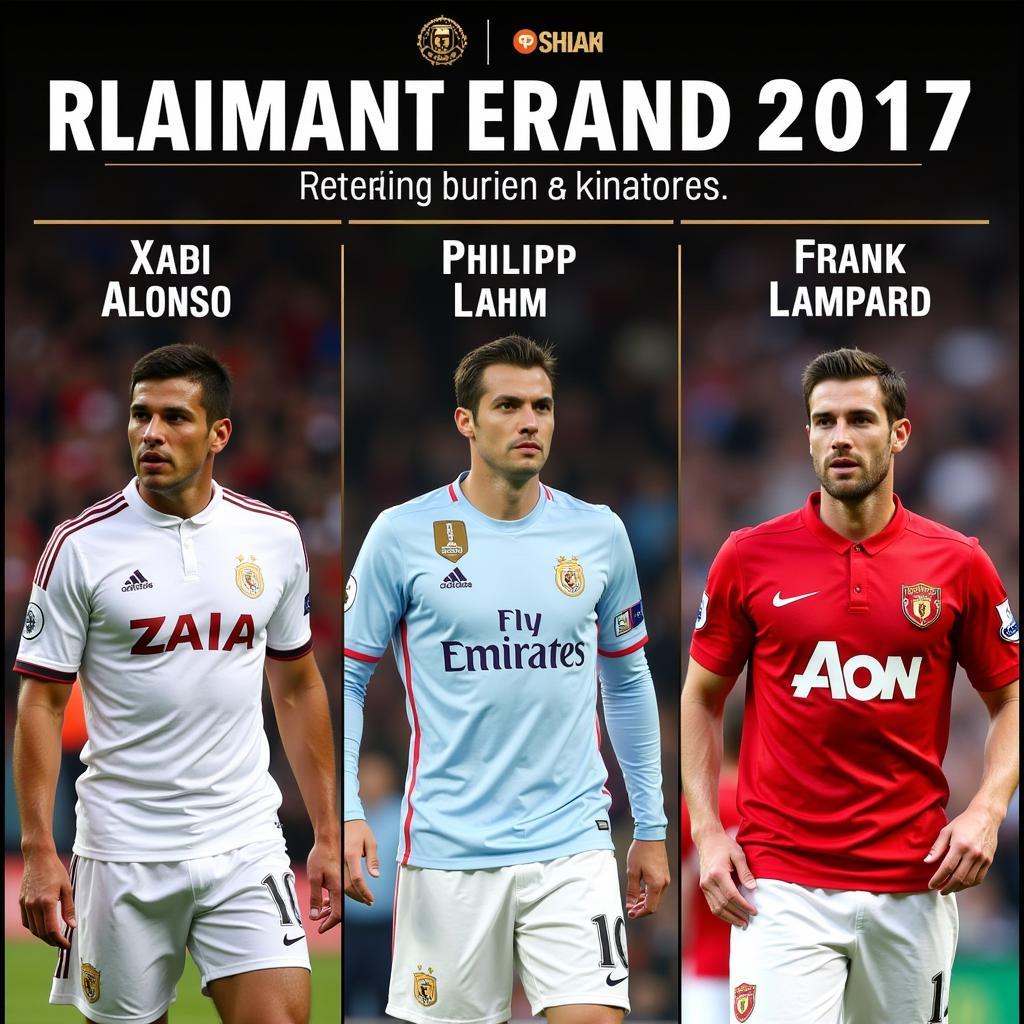 Xabi Alonso, Philipp Lahm, and Frank Lampard Retirement in 2017