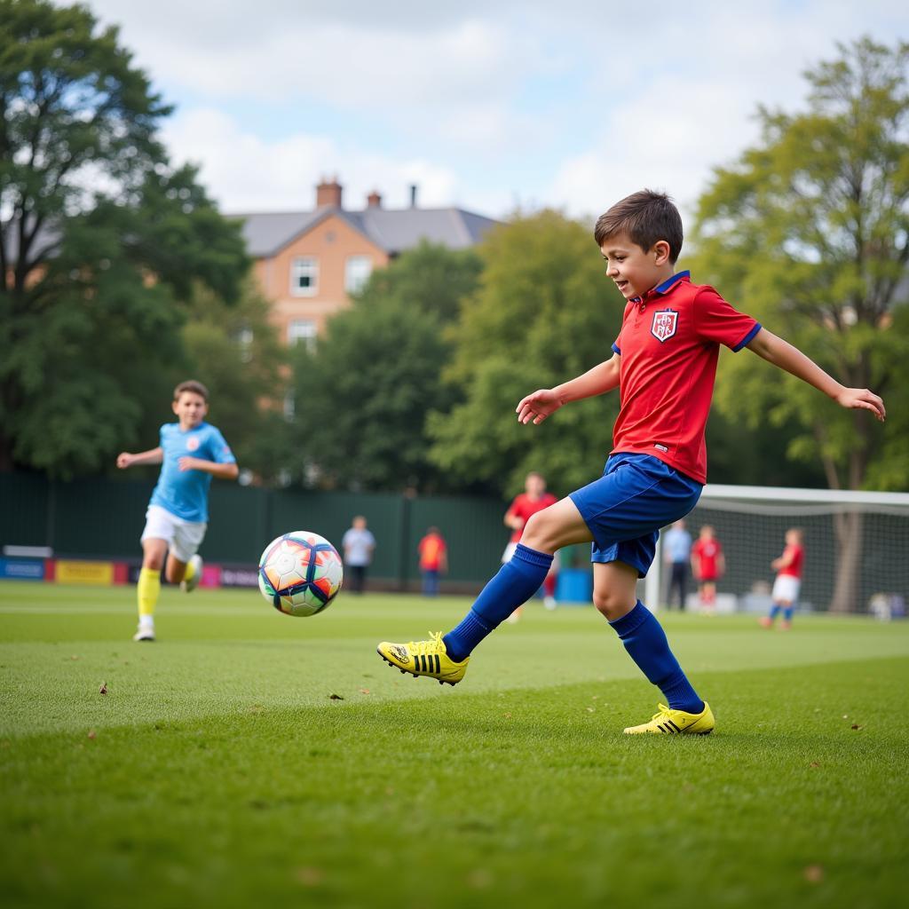 Young footballer scores a stunning goal in 2018