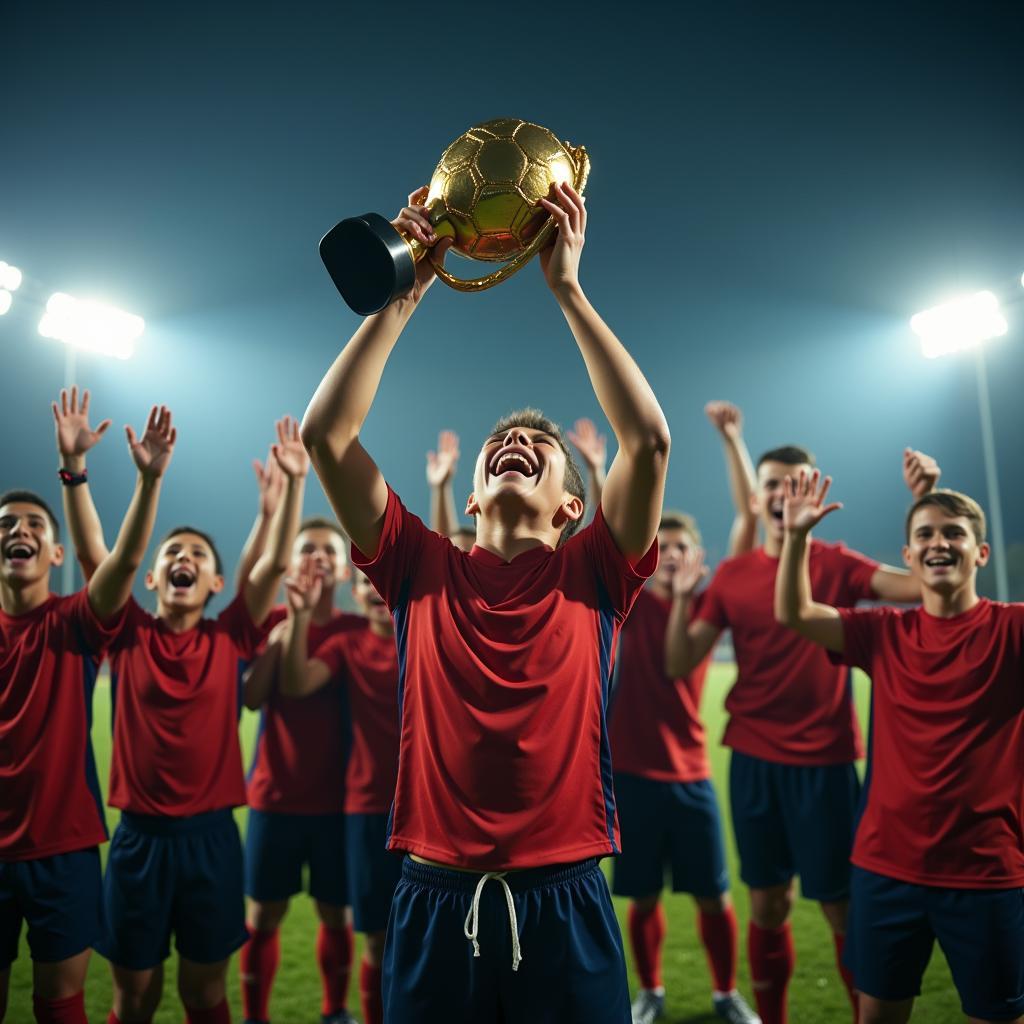 Young Player Celebrates GR Season Win