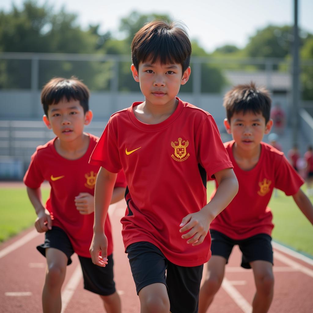 Young Vietnamese athletes training inspired by Asiad victories