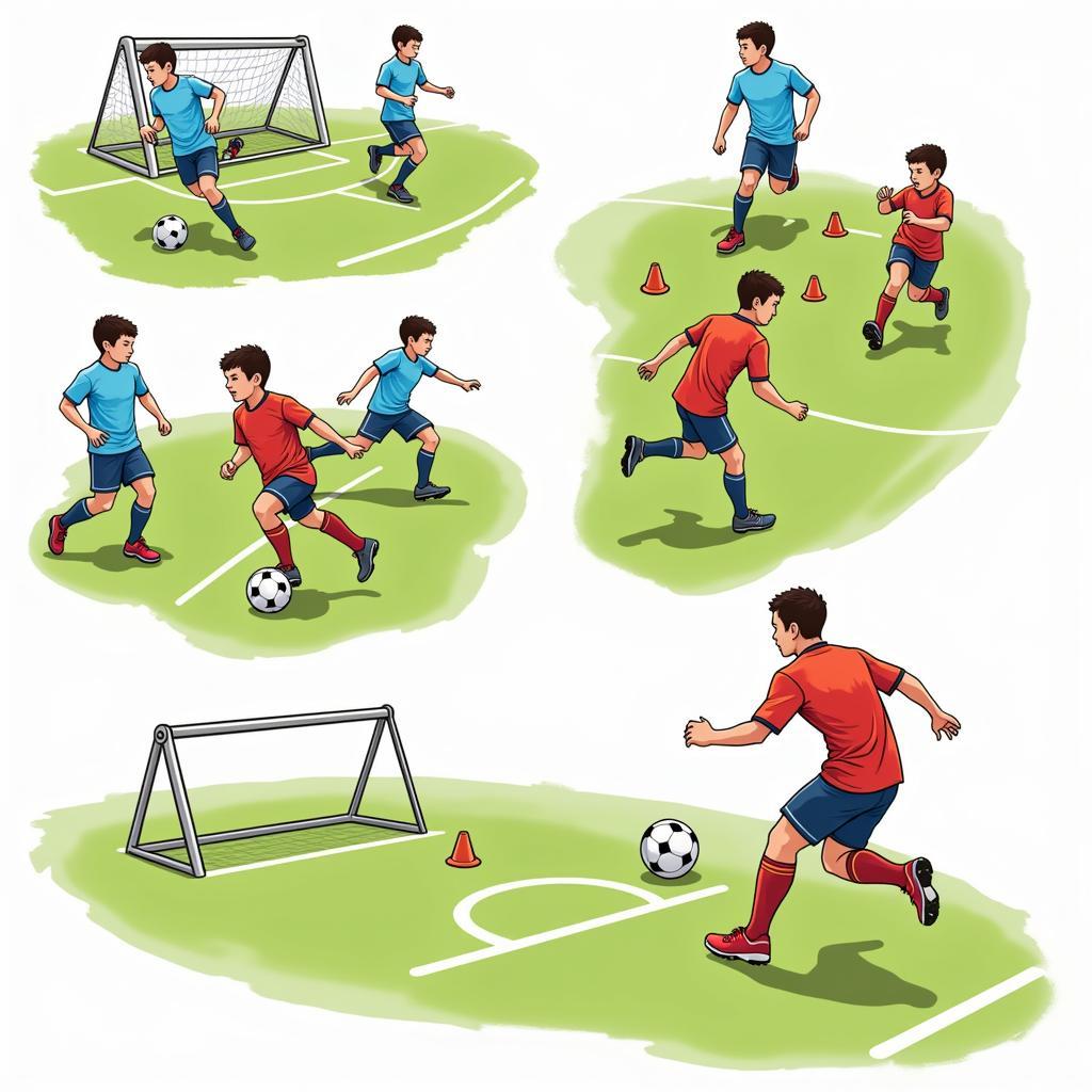 Youth football fitness and agility drills