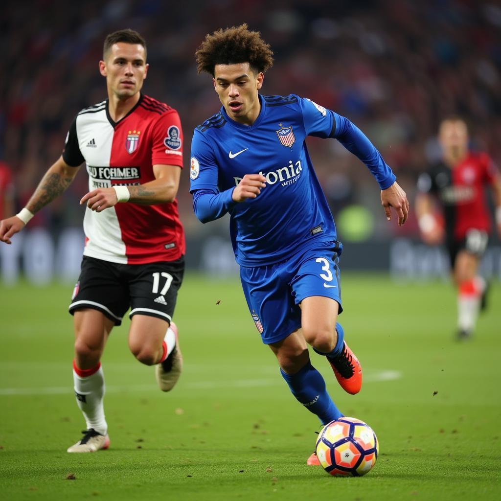 Nicolò Zaniolo dribbles past a defender during a Serie A match.