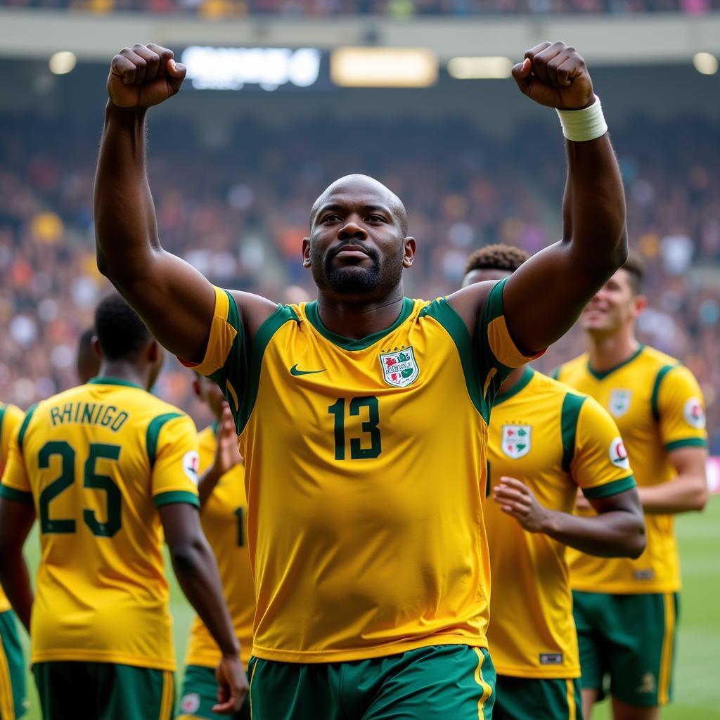 Akinfenwa celebrating a goal