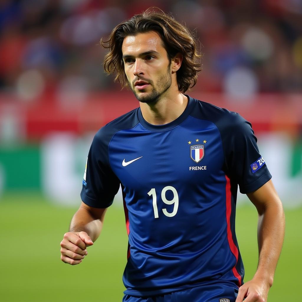 Adrien Rabiot representing France in an international match.