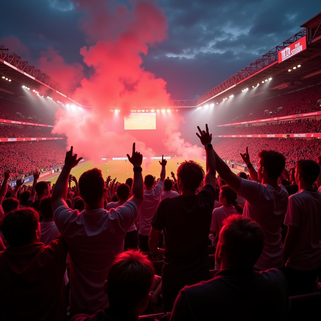 Ajax Fans Celebrating a Goal