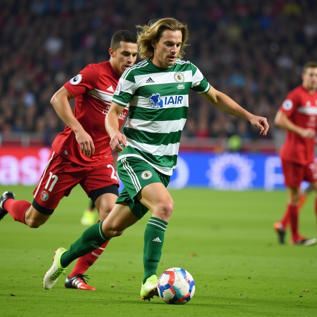 Alen Halilovic in action for Sporting Gijon