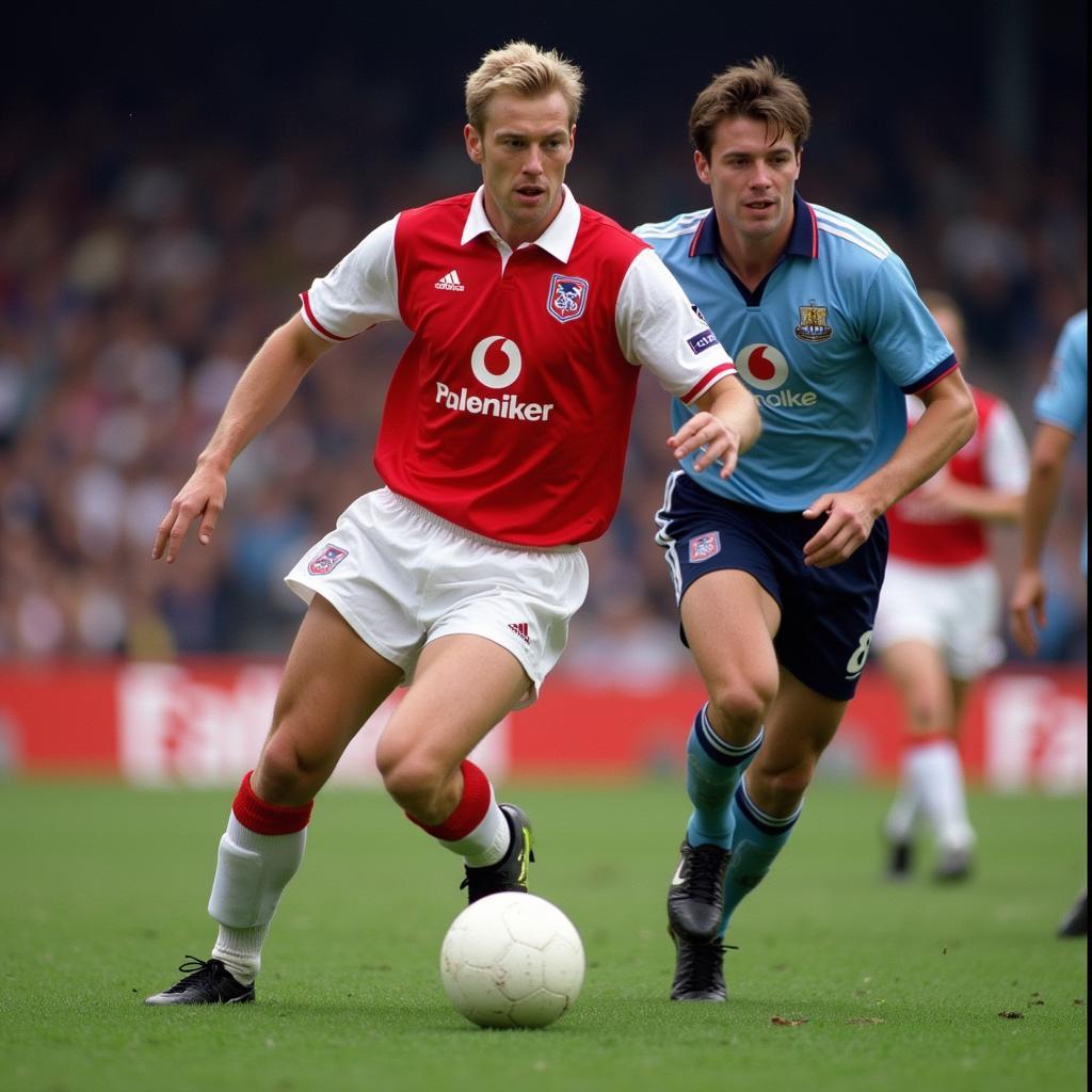 Alf-Inge Haaland in action during his Premier League career