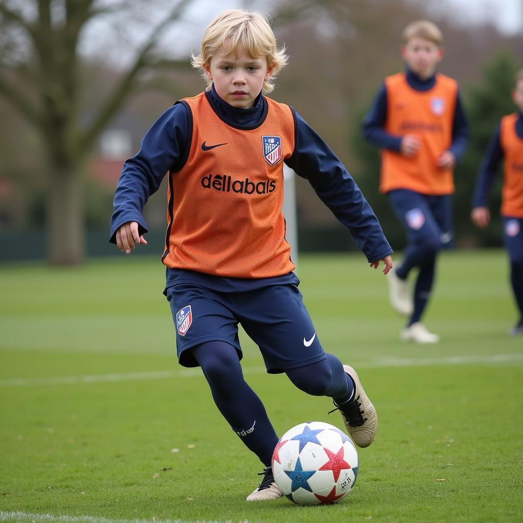 Alfie Haaland Playing Football