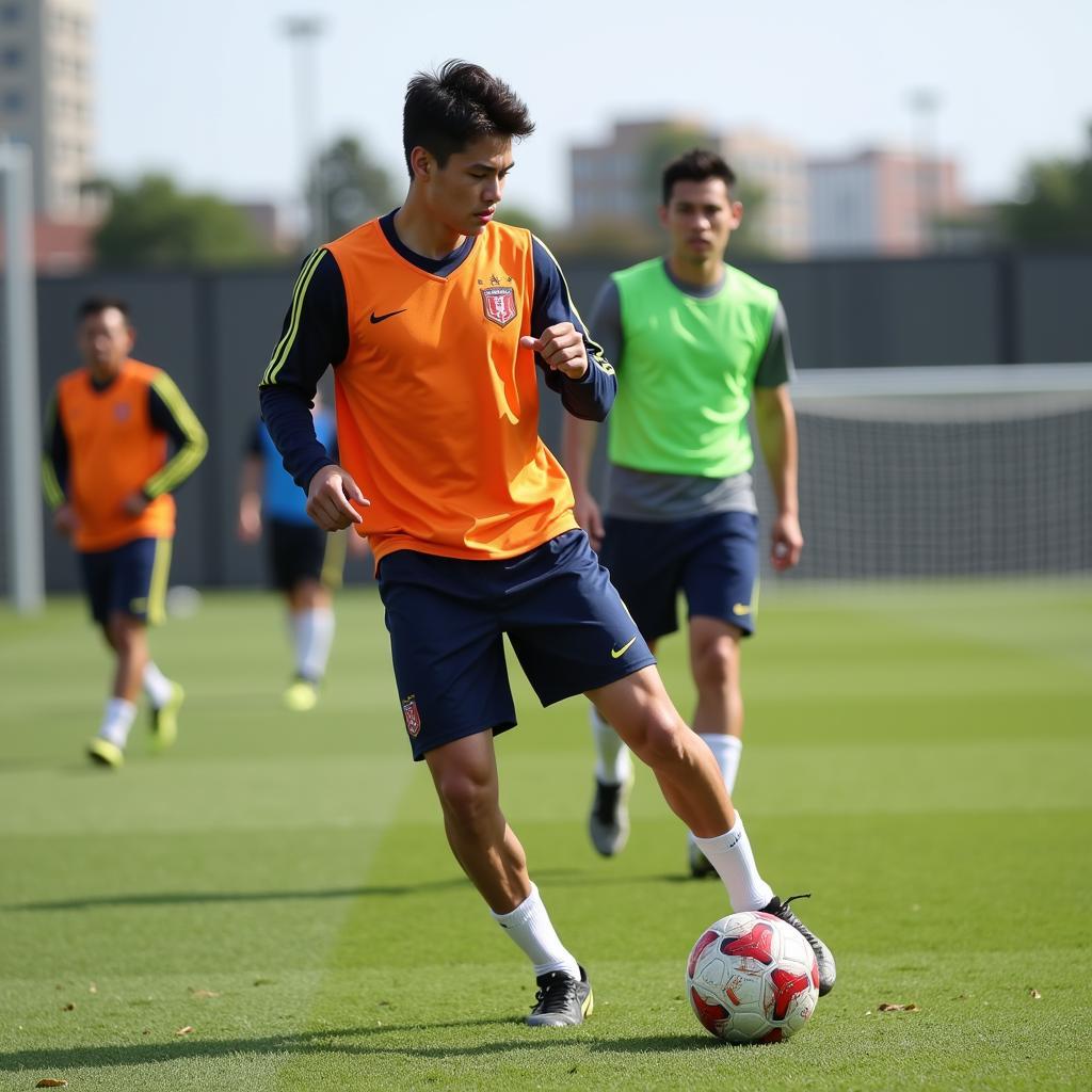 Anton Nguyen during training