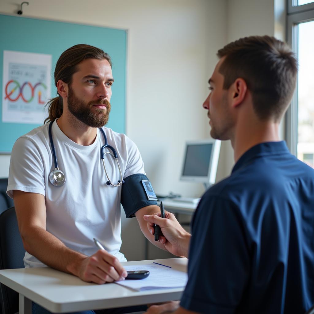 Athlete Undergoing Medical Checkup