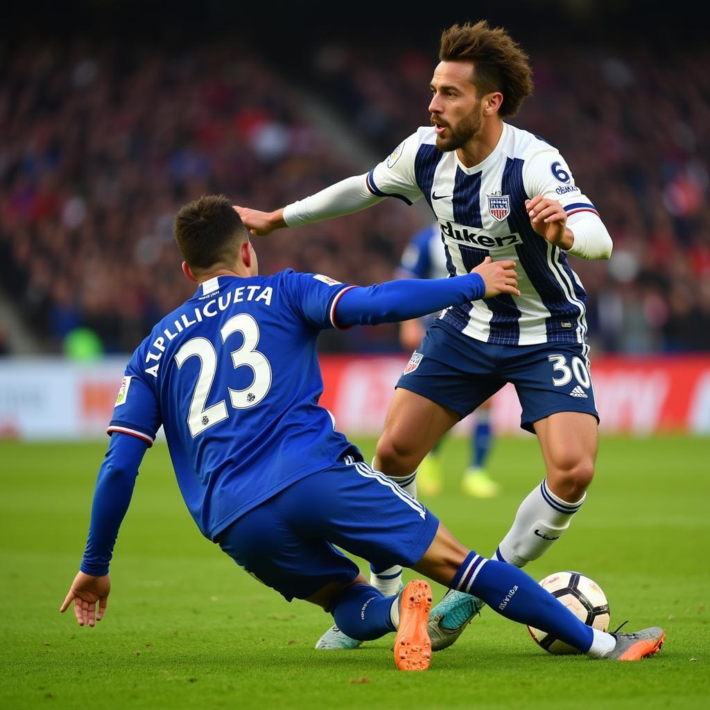 Cesar Azpilicueta making a crucial tackle