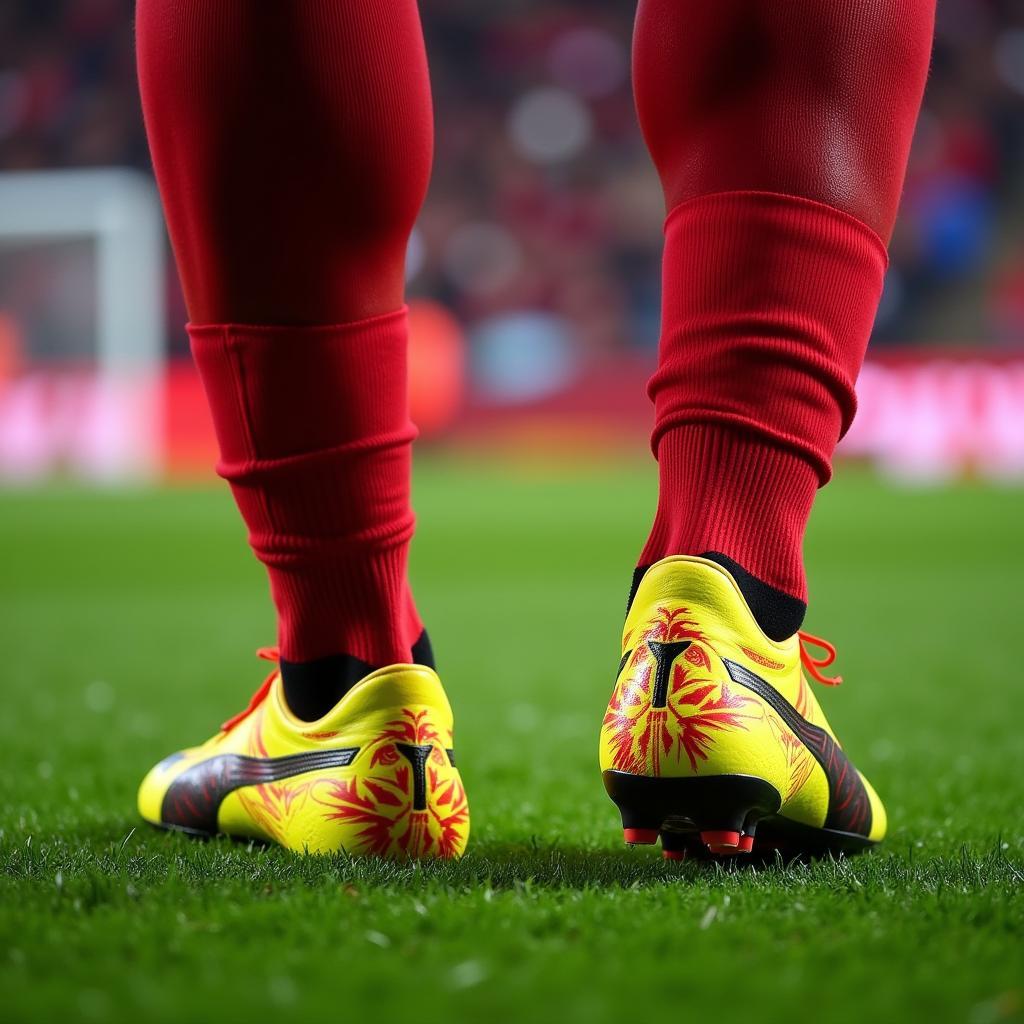 Mario Balotelli wearing Puma EvoPOWER Vigor 1 football boots during a match.