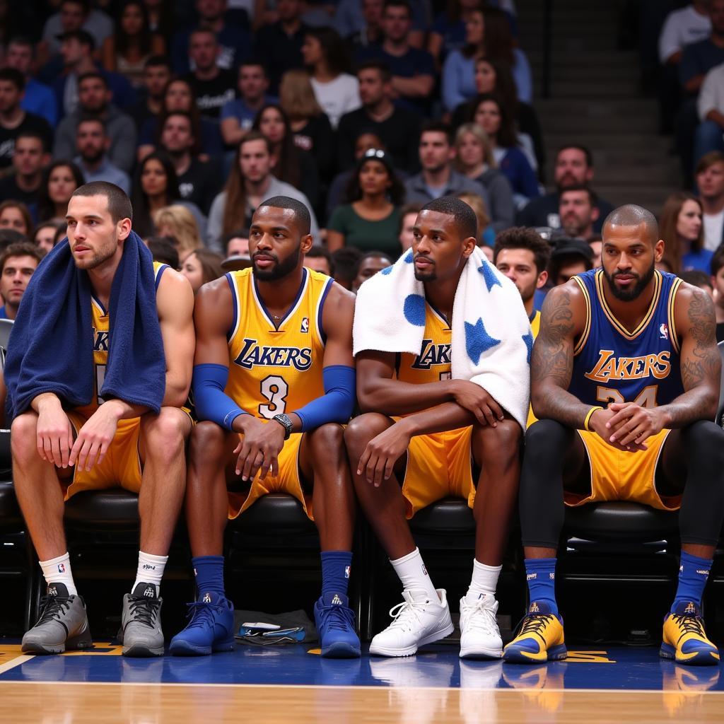 NBA Bench Players Awaiting Substitution