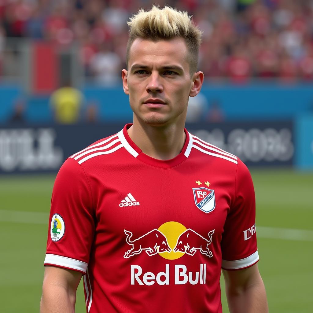 Braut Haaland in his Red Bull Salzburg kit in FIFA 20.