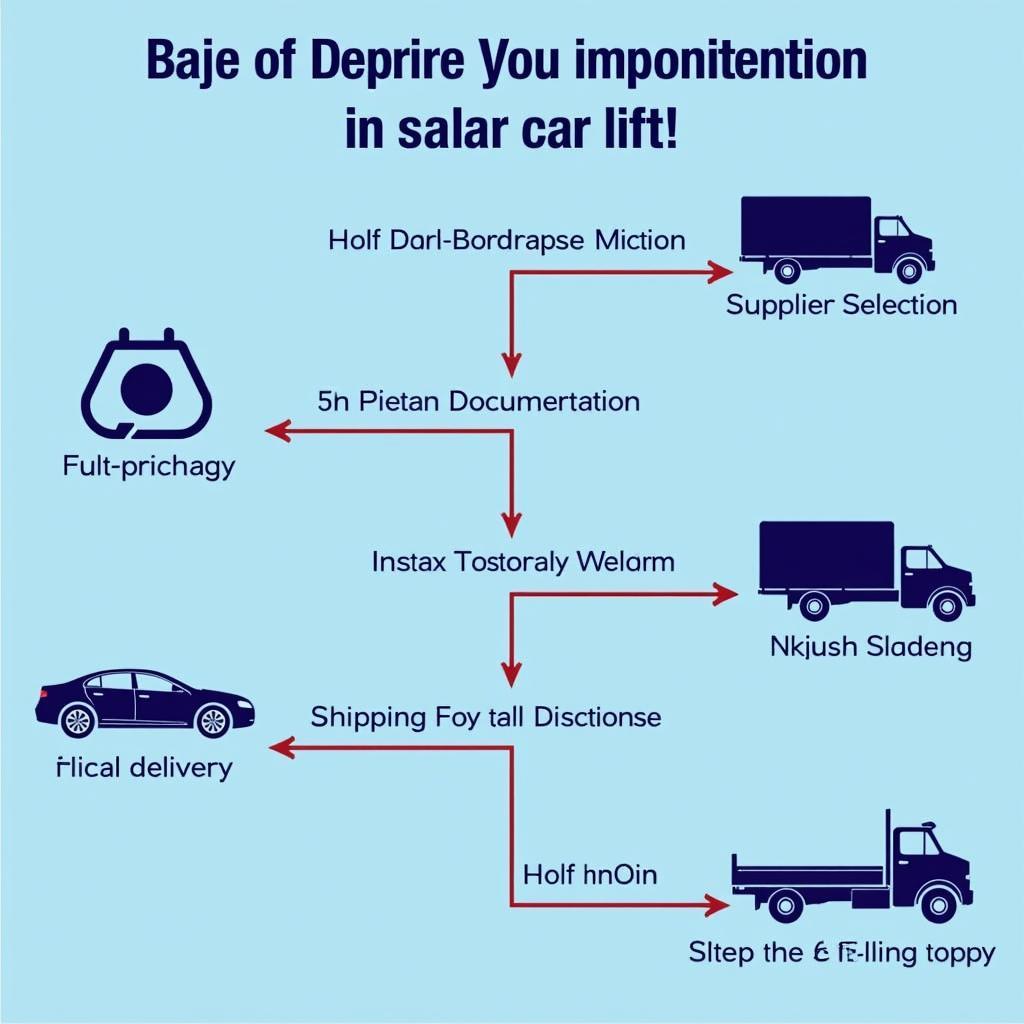 Flowchart illustrating the car lift import process