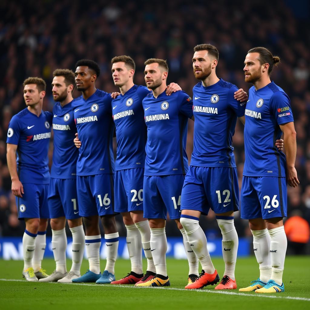 Chelsea Players at Stamford Bridge