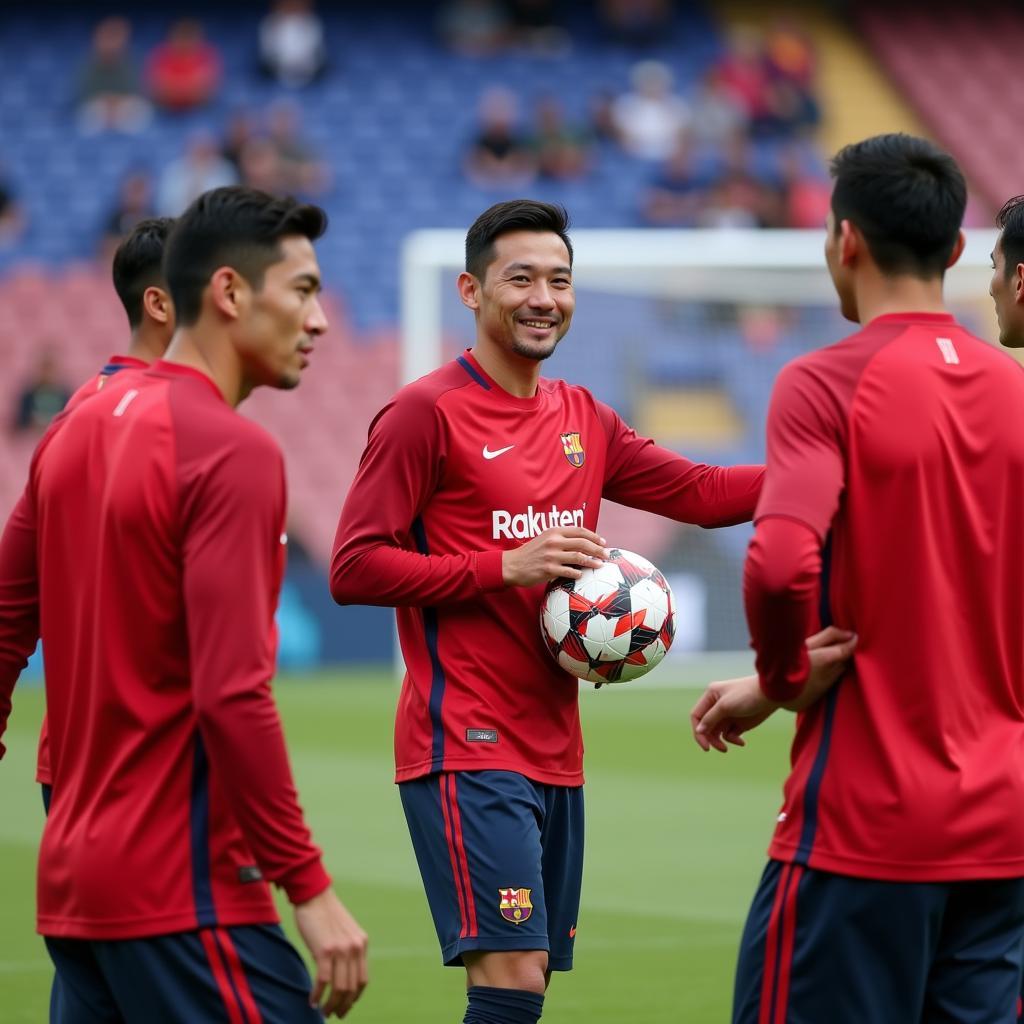 Chinese Player Training at Camp Nou