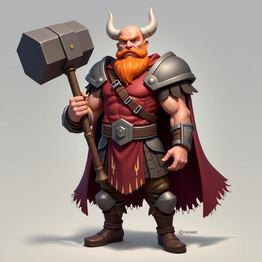 Haaland Clash of Clans Hero Concept