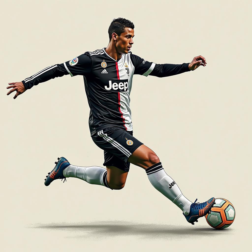 Cristiano Ronaldo leading the attack for Juventus in 2020