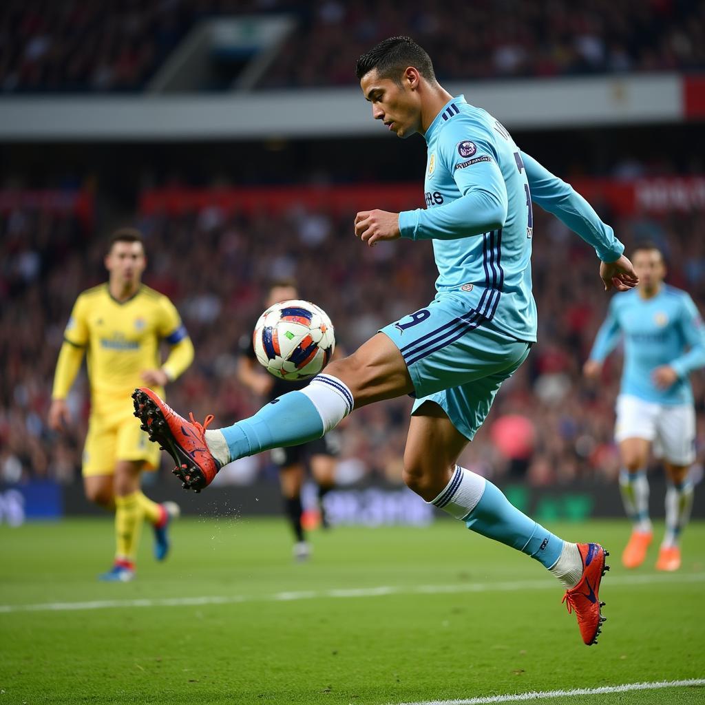 Cristiano Ronaldo Scoring a Free Kick