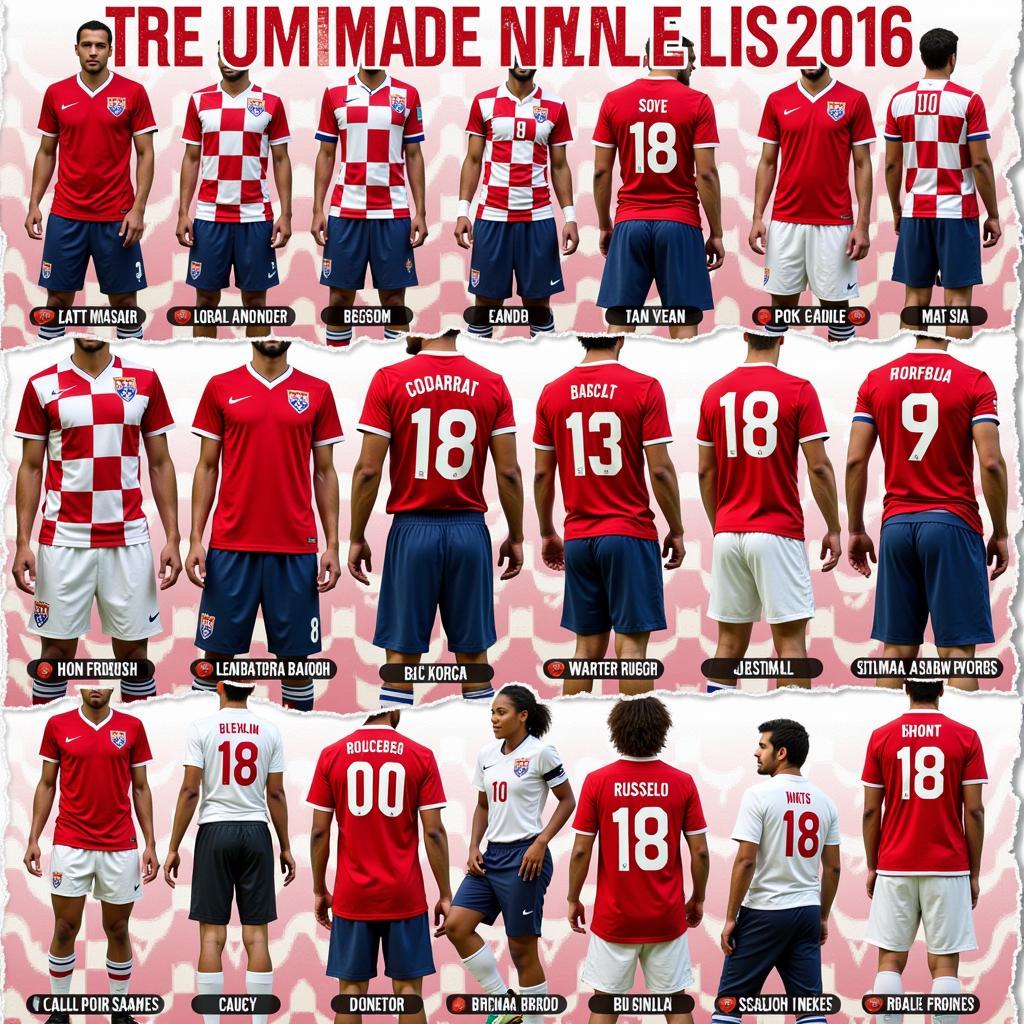 Croatia National Team Jersey Number 18 Through History