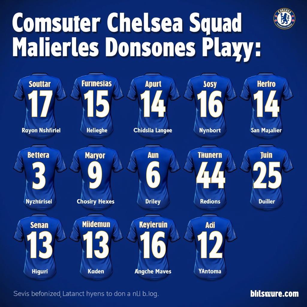 Current Chelsea Squad Shirt Numbers