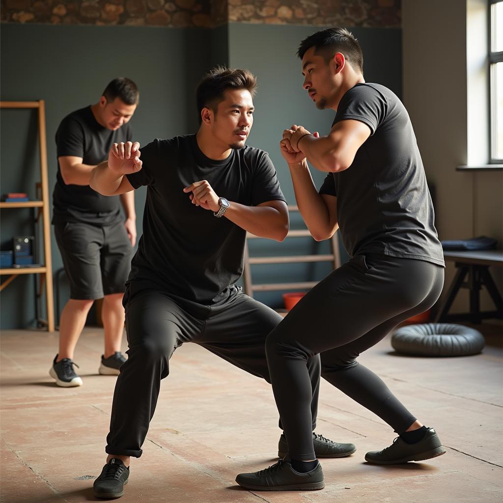 Dang Ngoc Tung honing his skills during a training session