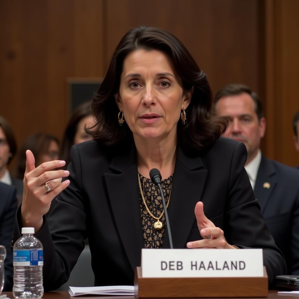 Deb Haaland at Senate Confirmation Hearing