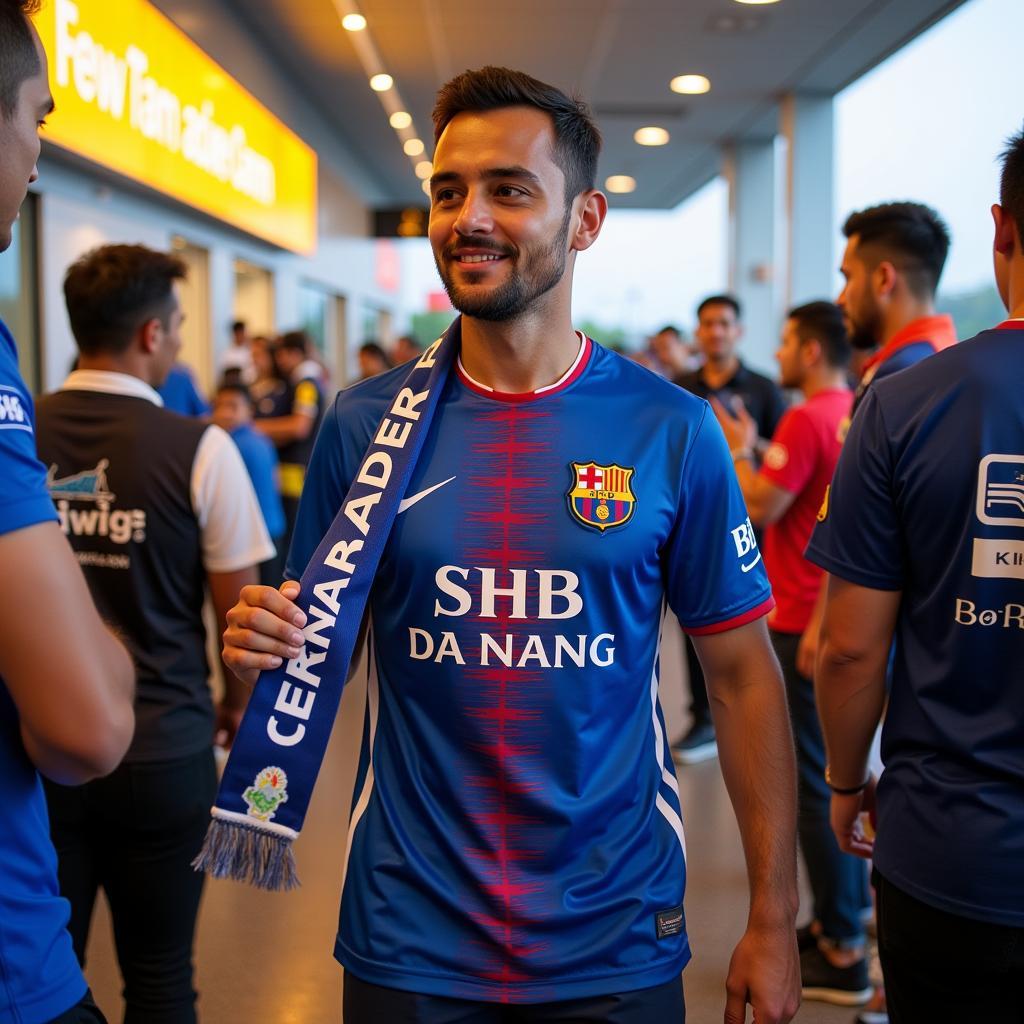 Diogo Pereira de Oliveira Arriving in Da Nang