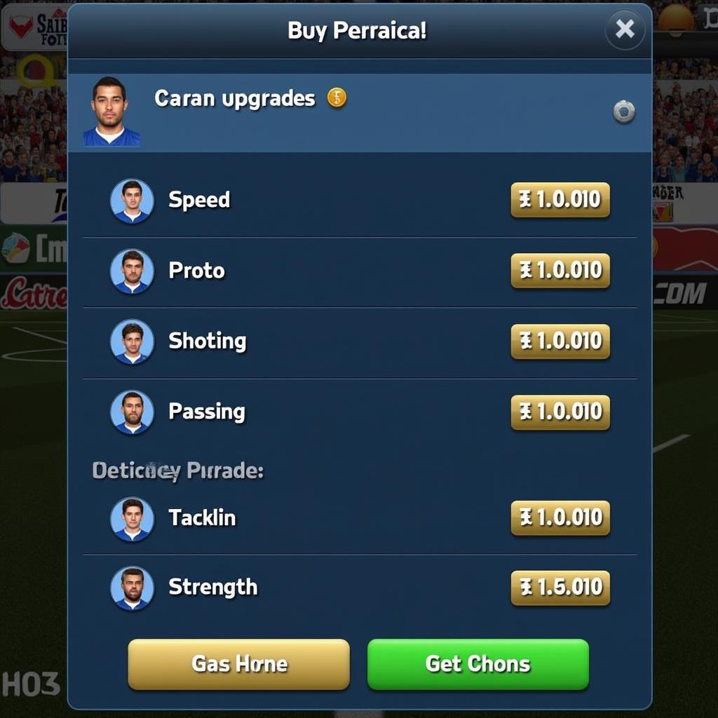 Dream League Soccer 2017 Player Upgrade Screen