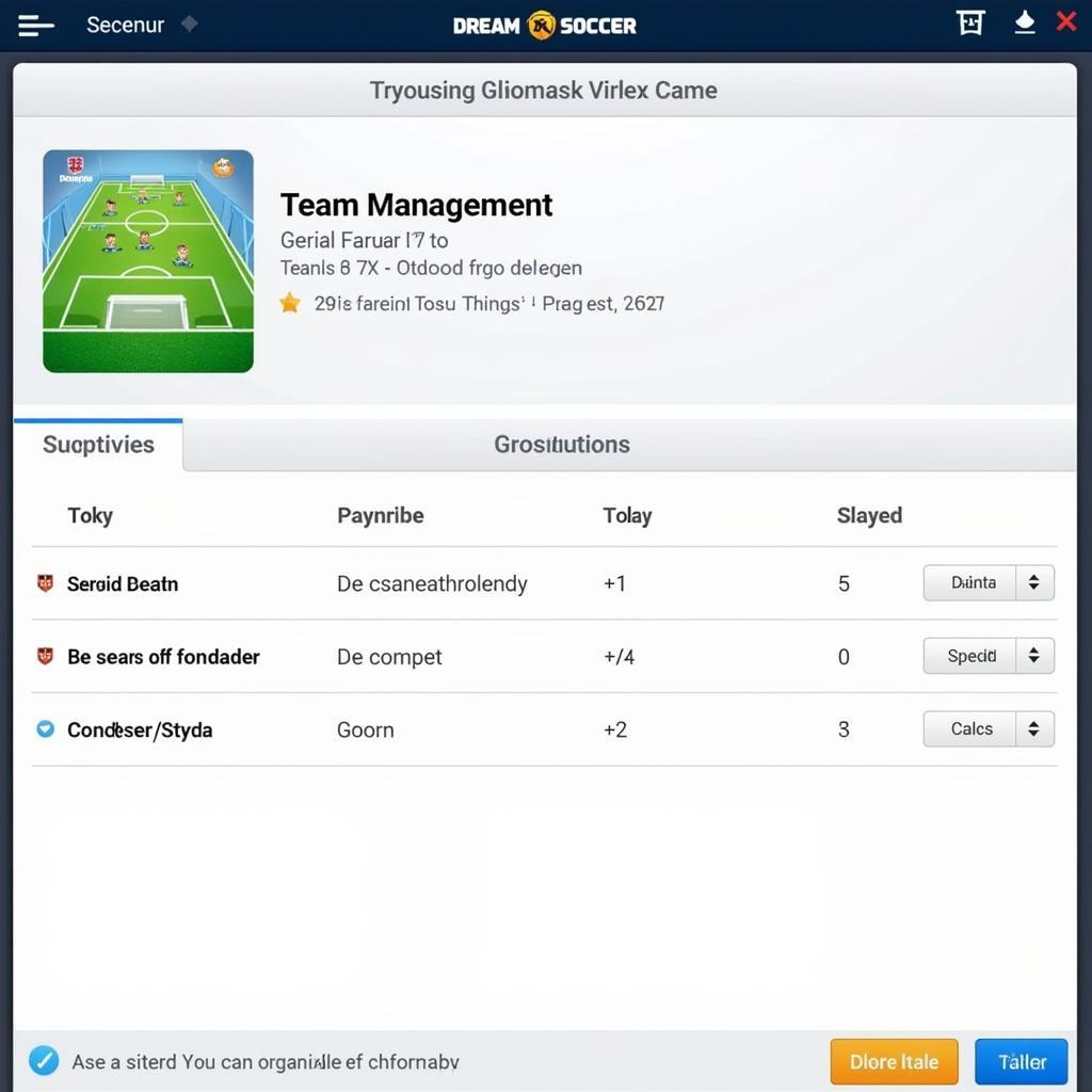 DLS 2019 Team Management Screen